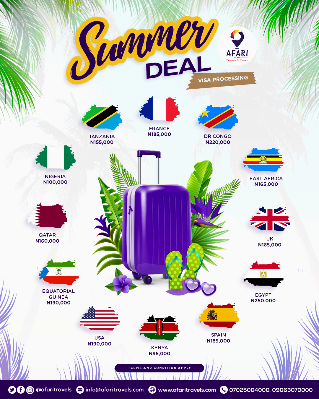 Summer Visa Processing Deals 2023 flyer