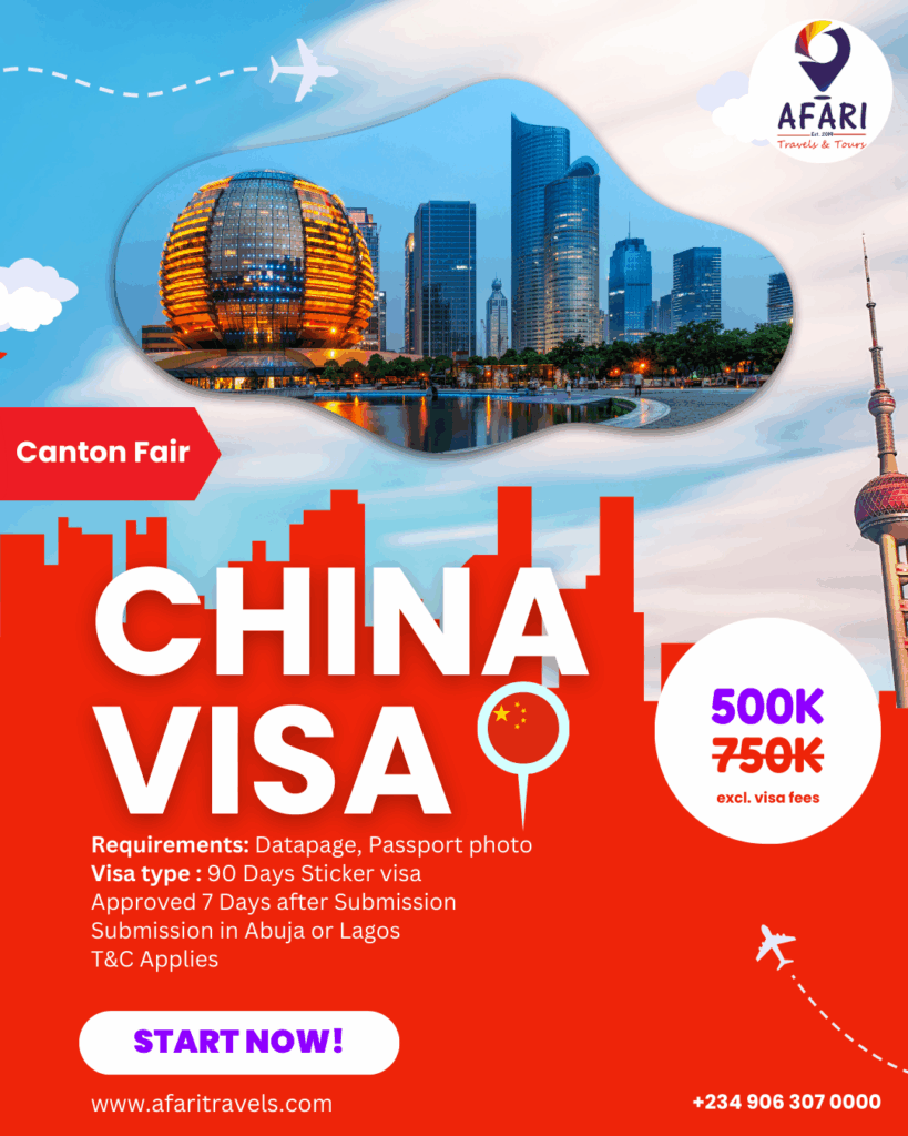 China Visa flyer