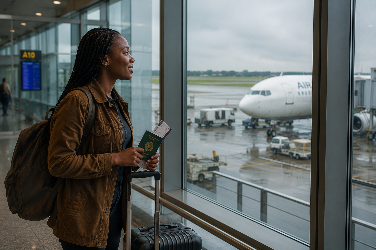 first international trip from Nigeria